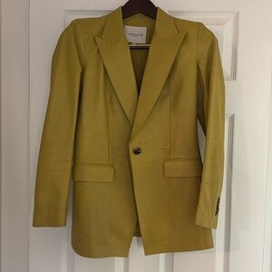 Lafayette148 leather blazer